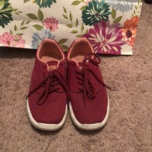Burgundy vans